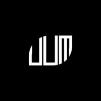 . concept de logo de lettre initiales créatives uum. conception de lettre uum. création de logo de lettre uum sur fond noir. concept de logo de lettre initiales créatives uum. conception de lettre uum. vecteur