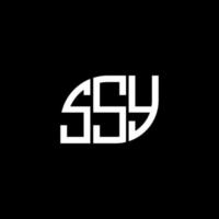 création de logo de lettre ssy sur fond noir. concept de logo de lettre initiales créatives ss. conception de lettre ssy. vecteur