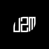 création de logo de lettre uzm sur fond noir. concept de logo de lettre initiales créatives uzm. conception de lettre uzm. vecteur
