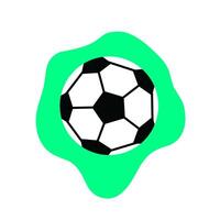 illustration vectorielle d'une icône de football. modèle modifiable. sur un fond blanc. parfait pour les logos sportifs. vecteur