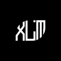 création de logo de lettre xlm sur fond noir. concept de logo de lettre initiales créatives xlm. conception de lettre xlm. vecteur