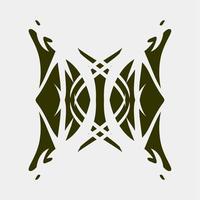 illustration vectorielle unique, maori, mandala, beau, art de la main, silhouette, unique, contour, henné, abstrait, combinaison de couleurs, rond, géométrique, symétrique, traditionnel vecteur