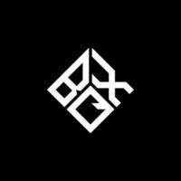 création de logo de lettre bqx sur fond noir. concept de logo de lettre initiales créatives bqx. conception de lettre bqx. vecteur