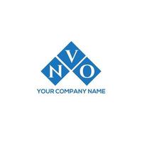 création de logo de lettre nvo sur fond blanc. concept de logo de lettre initiales créatives nvo. conception de lettre nvo. vecteur