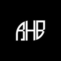 création de logo de lettre rhb sur fond noir. concept de logo de lettre initiales créatives rhb. conception de lettre rhb. vecteur