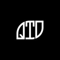 création de logo de lettre qto sur fond noir. concept de logo de lettre initiales créatives qto. conception de lettre vectorielle qto. vecteur