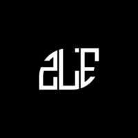 concept de logo de lettre initiales créatives zle. conception de lettre zle. création de logo de lettre zle sur fond noir. concept de logo de lettre initiales créatives zle. conception de lettre zle. vecteur
