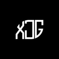 création de logo de lettre xjg sur fond noir. concept de logo de lettre initiales créatives xjg. conception de lettre xjg. vecteur