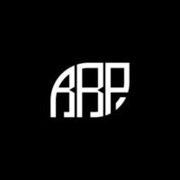 création de logo de lettre rrp sur fond noir. concept de logo de lettre initiales créatives rrp. conception de lettre rrp. vecteur
