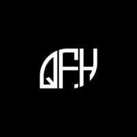 création de logo de lettre qfh sur fond noir. concept de logo de lettre initiales créatives qfh. conception de lettre vectorielle qfh. vecteur