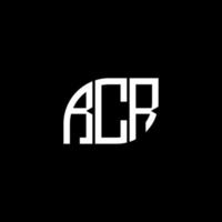 création de logo de lettre rcr sur fond noir. concept de logo de lettre initiales créatives rcr. conception de lettre rcr. vecteur
