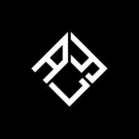création de logo de lettre aly sur fond noir. concept de logo de lettre initiales créatives aly. conception de lettre aly. vecteur