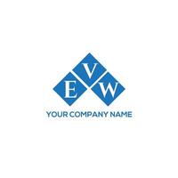 création de logo de lettre evw sur fond blanc. concept de logo de lettre initiales créatives evw. conception de lettre evw. vecteur