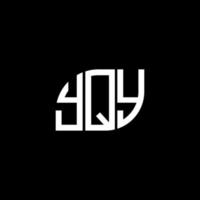 création de logo de lettre yqy sur fond noir. concept de logo de lettre initiales créatives yqy. conception de lettre yqy. vecteur