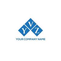 création de logo de lettre yvz sur fond blanc. concept de logo de lettre initiales créatives yvz. conception de lettre yvz. vecteur