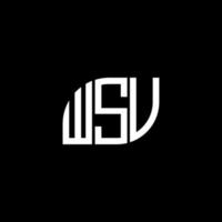 concept de logo de lettre initiales créatives wsv. conception de lettre wsv. création de logo de lettre wsv sur fond noir. concept de logo de lettre initiales créatives wsv. conception de lettre wsv. vecteur