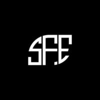 conception de lettre sfe. création de logo de lettre sfe sur fond noir. concept de logo de lettre initiales créatives sfe. conception de lettre sfe. création de logo de lettre sfe sur fond noir. s vecteur