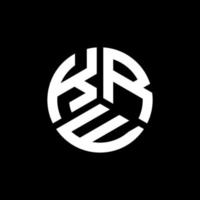création de logo de lettre kre sur fond noir. kre concept de logo de lettre initiales créatives. conception de lettre kre. vecteur