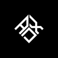 création de logo de lettre adx sur fond noir. concept de logo de lettre initiales créatives adx. conception de lettre adx. vecteur