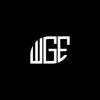 création de logo de lettre wge sur fond noir. wge concept de logo de lettre initiales créatives. conception de lettre wge. vecteur