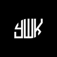 création de logo de lettre ywk sur fond noir. concept de logo de lettre initiales créatives ywk. conception de lettre ywk. vecteur