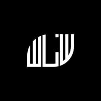 création de logo de lettre wlw sur fond noir. concept de logo de lettre initiales créatives wlw. conception de lettre wlw. vecteur