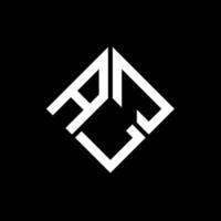 création de logo de lettre alj sur fond noir. concept de logo de lettre initiales créatives alj. conception de lettre alj. vecteur