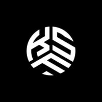 création de logo de lettre ksf sur fond noir. concept de logo de lettre initiales créatives ksf. conception de lettre ksf. vecteur