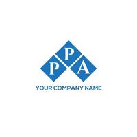 création de logo de lettre ppa sur fond blanc. concept de logo de lettre initiales créatives ppa. conception de lettre ppa. vecteur