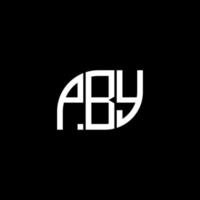 création de logo de lettre pby sur fond noir.concept de logo de lettre initiales créatives pby.conception de lettre vectorielle pby. vecteur