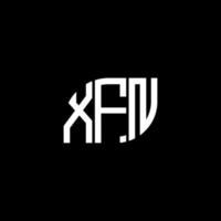 création de logo de lettre xfn sur fond noir. concept de logo de lettre initiales créatives xfn. conception de lettre xfn. vecteur