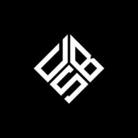 création de logo de lettre dsb sur fond noir. concept de logo de lettre initiales créatives dsb. conception de lettre dsb. vecteur