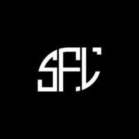 création de logo de lettre sfl sur fond noir. concept de logo de lettre initiales créatives sfl. conception de lettre sfl. vecteur