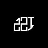 création de logo de lettre zzi sur fond noir. concept de logo de lettre initiales créatives zzi. conception de lettre zzi. vecteur