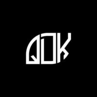 création de logo de lettre qdk sur fond noir. concept de logo de lettre initiales créatives qdk. création de lettre vectorielle qdk. vecteur