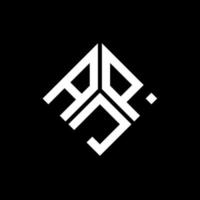 création de logo de lettre ajp sur fond noir. concept de logo de lettre initiales créatives ajp. conception de lettre ajp. vecteur