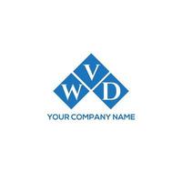 création de logo de lettre wvd sur fond blanc. concept de logo de lettre initiales créatives wvd. conception de lettre wvd. vecteur