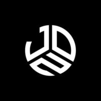 création de logo de lettre jon sur fond noir. concept de logo de lettre initiales créatives jon. conception de lettre jon. vecteur