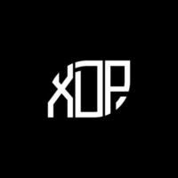 création de logo de lettre xdp sur fond noir. concept de logo de lettre initiales créatives xdp. conception de lettre xdp. vecteur