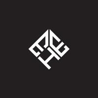 création de logo de lettre ehe sur fond noir. ehe concept de logo de lettre initiales créatives. conception de lettre ehe. vecteur