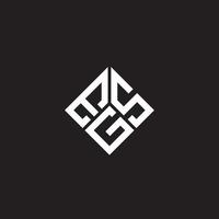 création de logo de lettre egs sur fond noir. concept de logo de lettre initiales créatives egs. conception de lettre d'egs. vecteur