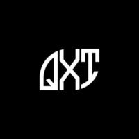 création de logo de lettre qxt sur fond noir. concept de logo de lettre initiales créatives qxt. conception de lettre qxt. vecteur