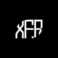 conception de lettre xfr. création de logo de lettre xfr sur fond noir. concept de logo de lettre initiales créatives xfr. conception de lettre xfr. création de logo de lettre xfr sur fond noir. X vecteur