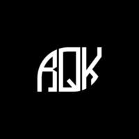 création de logo de lettre rqk sur fond noir. concept de logo de lettre initiales créatives rqk. conception de lettre rqk. vecteur