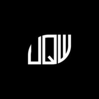 création de logo de lettre uqw sur fond noir. concept de logo de lettre initiales créatives uqw. conception de lettre uqw. vecteur