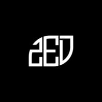 concept de logo de lettre initiales créatives zed. conception de lettre zed. création de logo de lettre zed sur fond noir. concept de logo de lettre initiales créatives zed. conception de lettre zed. vecteur