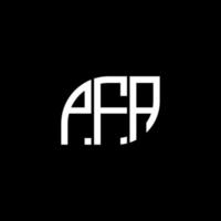 création de logo de lettre pfa sur fond noir.concept de logo de lettre initiales créatives pfa.conception de lettre vectorielle pfa. vecteur