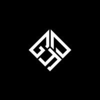 création de logo de lettre gyd sur fond noir. concept de logo de lettre initiales créatives gyd. conception de lettre gyd. vecteur