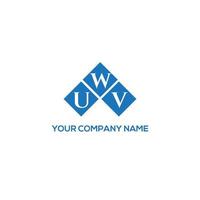 création de logo de lettre uwv sur fond blanc. concept de logo de lettre initiales créatives uwv. conception de lettre uwv. vecteur