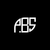 création de logo de lettre pbs sur fond noir.concept de logo de lettre initiales créatives pbs.conception de lettre vectorielle pbs. vecteur